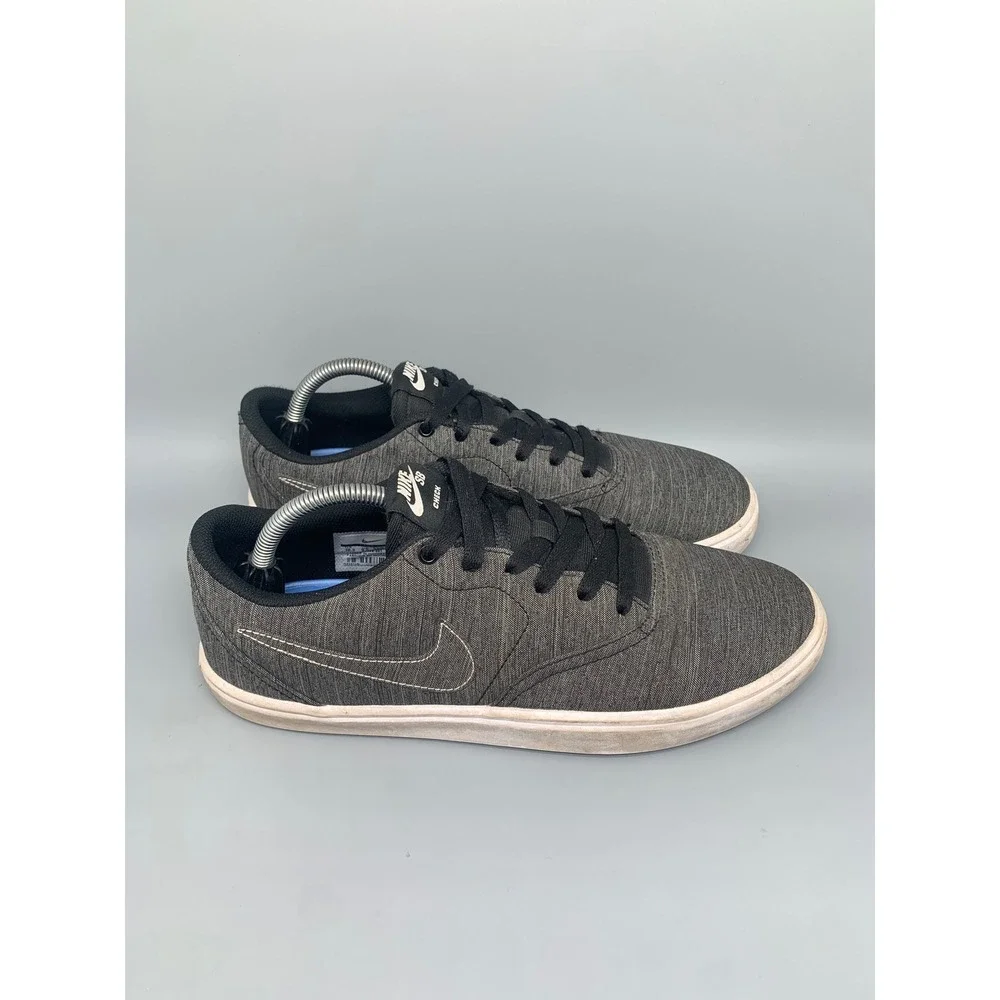 Nike SB Check Solarsoft Canvas‎ Black Shoes 844493-001 Men's Sz 10.5